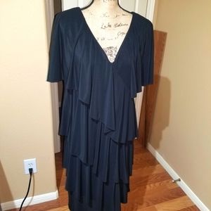 Black dress multiple tiers